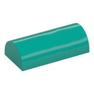 Brick Curved 2 x 4 Double, No Studs, without Groove em Turquesa escuro