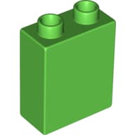 Duplo Brick 1 x 2 x 2 with 'LEGO DUPLO 50 Jahre LEGOLAND Discovery Centre' Print