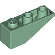 Brick Sloped Inverted 34° 3 x 1 without Internal Stopper em Verde areia