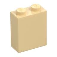 Brick 1 x 2 x 2 with Inside Stud Holder em Bege