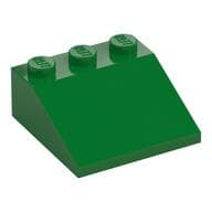 Brick Sloped 33° 3 x 3 em Verde