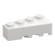 Brick Wedged, Angled 4 x 2 Left em Branco