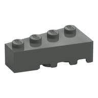 Brick Wedged, Angled 4 x 2 Left em Cinza escuro