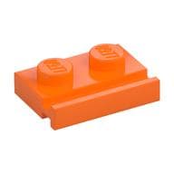 Plate Special 1 x 2 with Door Rail em Laranja