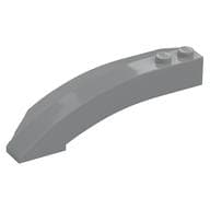 Brick Wedged, Curved 8 x 3 x 2 Open Right em Cinza azulado claro