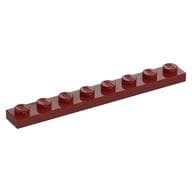 Plate 1 x 8 em Vermelho escuro