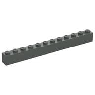 Brick 1 x 12 em Cinza escuro