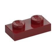 Plate 1 x 2 em Vermelho escuro