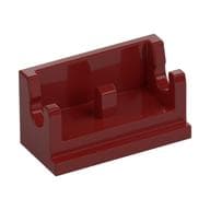 Hinge Brick 1 x 2 Base em Vermelho escuro