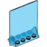 Door 2 x 5 x 5 Swivel, Bracket Base em Azul escuro translúcido