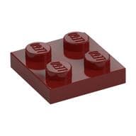 Plate 2 x 2 em Vermelho escuro