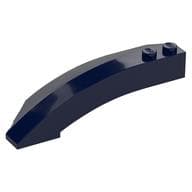Brick Wedged, Curved 8 x 3 x 2 Open Right em Azul escuro