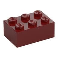 Brick 2 x 3 em Vermelho escuro