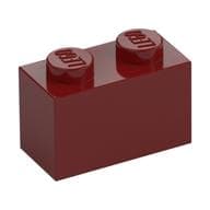 Brick 1 x 2 em Vermelho escuro