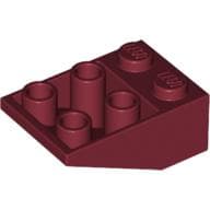 Brick Sloped Inverted 33° 3 x 2, No Connections between Studs, Ovoid Bottom Pin em Vermelho escuro