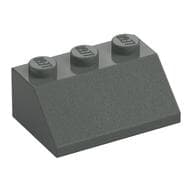 Brick Sloped 45° 2 x 3 em Cinza escuro