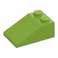 Brick Sloped 33° 3 x 2 em Verde-limão