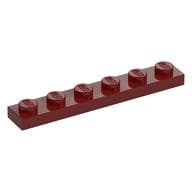 Plate 1 x 6 em Vermelho escuro