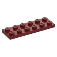 Plate 2 x 6 em Vermelho escuro