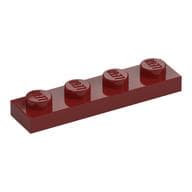 Plate 1 x 4 em Vermelho escuro
