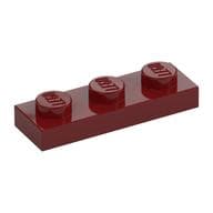 Plate 1 x 3 em Vermelho escuro