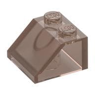 Brick Sloped 45° 2 x 2 em Marrom translúcido