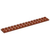 Plate 2 x 16 em Laranja escuro