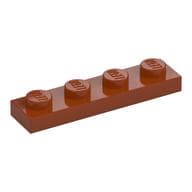 Plate 1 x 4 em Laranja escuro