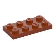 Plate 2 x 4 em Laranja escuro