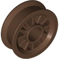 Wheel Spoked 2 x 2 with Pin Hole em Marrom