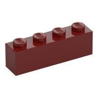 Brick 1 x 4 em Vermelho escuro