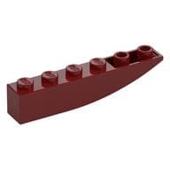 Brick Curved Inverted 6 x 1 em Vermelho escuro