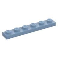 Plate 1 x 6 em Azul areia