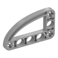 Technic Beam 3 x 5 L-Shape with Quarter Ellipse Thin em Cinza claro perolado