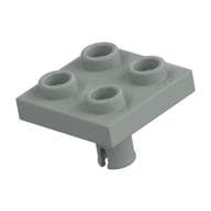 Plate Special 2 x 2 with Pin on Bottom em Cinza claro