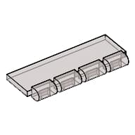 Windscreen 1 x 4 x 1 1/3 with Bottom Hinge