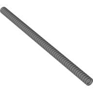 Hose, Ribbed 7mm D. 19L / 15.2cm em Cinza claro perolado