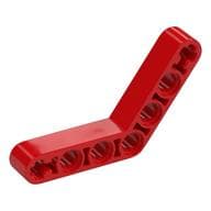 Technic Beam 1 x 7 Bent (4 - 4) Thick em Vermelho