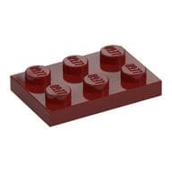 Plate 2 x 3 em Vermelho escuro