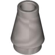 Cone 1 x 1 [No Top Groove] em Cinza claro perolado