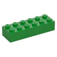 Brick 2 x 6 em Verde vivo