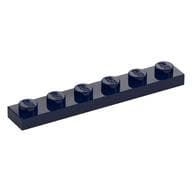 Plate 1 x 6 em Azul escuro