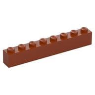 Brick 1 x 8 em Laranja escuro