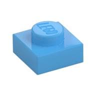 Plate 1 x 1 em Azul médio