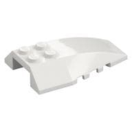 Brick Wedged, Curved 6 x 4 Triple em Branco