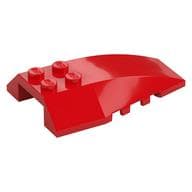 Brick Wedged, Curved 6 x 4 Triple em Vermelho