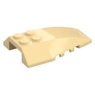 Brick Wedged, Curved 6 x 4 Triple em Bege