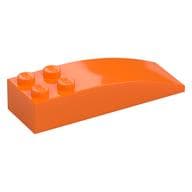Brick Curved 6 x 2 em Laranja