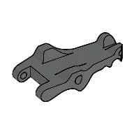 Animal Body Part, Alligator / Crocodile / Dragon Upper Jaw / Dinosaur Tongue em Cinza escuro
