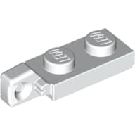 Hinge Plate 1 x 2 Locking with 1 Finger On End, with Groove em Branco